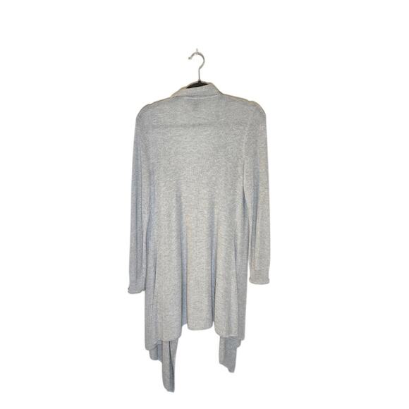 White House Black Market Cardigan Sweater Size Medium Gray Neutral Lagenlook - Picture 2 of 5